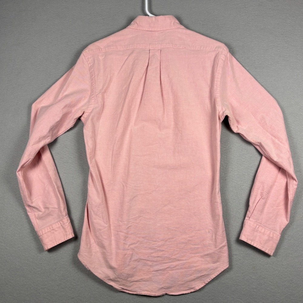 Ralph Lauren Slim Fit Stretch Oxford Shirt Small Pink Button Down Flesh Pony - Picture 4 of 10